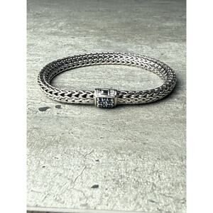 JOHN HARDY-Icon Bracelet-925 Sterling Silver-Blue Sapphire-Small-6.75”